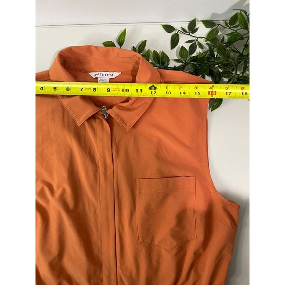 Athleta Womens Sleeveless Rust Orange Romper Size 14 - Picture 10 of 15